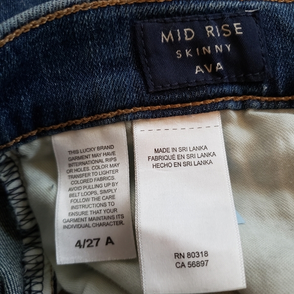 Lucky Ava mid rise skinny jeans womens size 4/27 - Picture 14 of 15